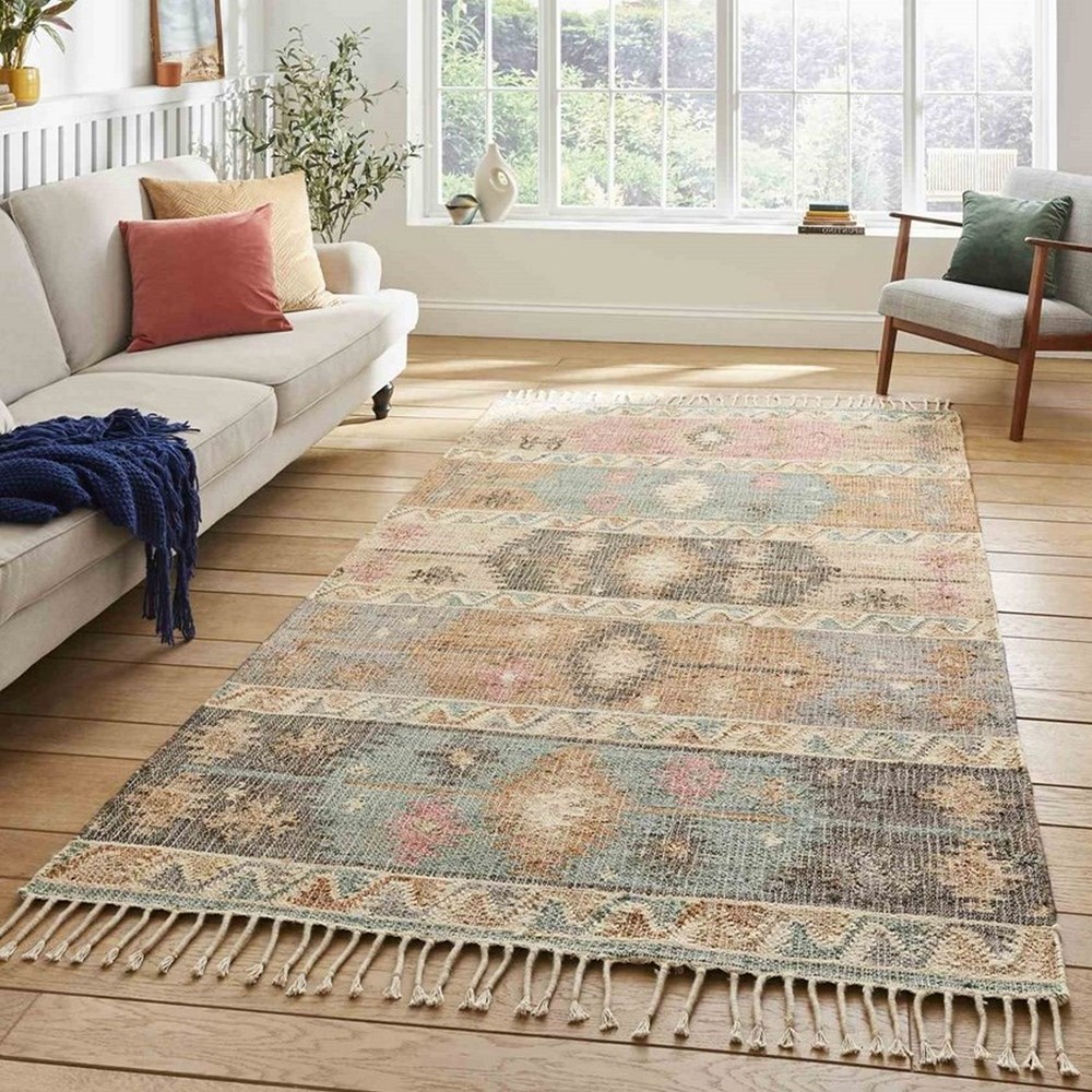 Bazaar 23430 Jute Aztec Rugs in Multi